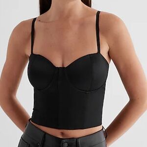 Body Contour Satin Corset Cami With Bra Cups